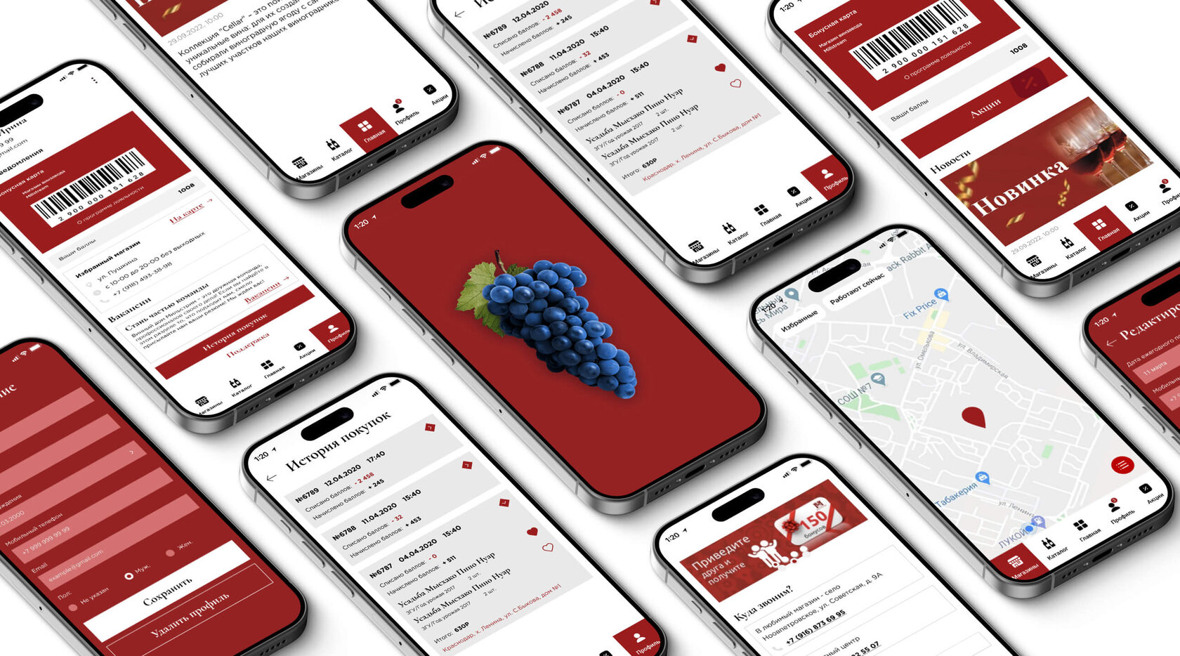 Система лояльности производителя вина: разработка мобильного приложения «Millstream Wines» с бонусной системой